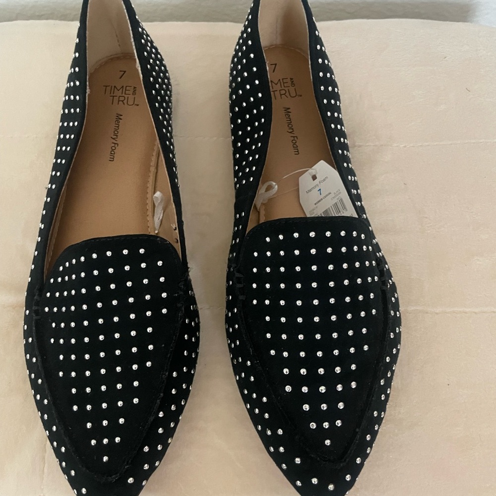 Time and Tru Studded Loafers